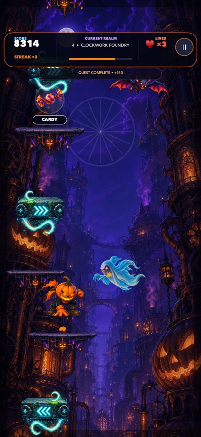 Jack-O-Lantern Jump gameplay screenshot